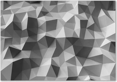 Produktbild von Tulup® Leinwandbild - 100x70 cm - Wandkunst - Drucke auf Leinwand - Leinwanddruck  - Kunst: modern & klassisch - Grau - Abstrakte Dreiecke