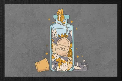 Produktbild von Anti-Depressants Fußmatte Katze Katzenliebhaber Katzenbesitzer Geschenkidee