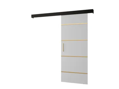 Obrázek produktu pro MOB, Posuvné dveře - 90 cm - Sharlene IV (bílý mat + černý mat + zlatá)