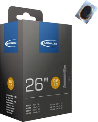 Produktbild von 25 x Schwalbe Fahrradschlauch 26" DV13 inkl. 1 x Schlauchflicken