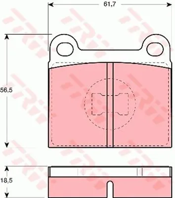 Produktbild von Trw Bremsbelagsatz, Scheibenbremse Vorderachse GDB663