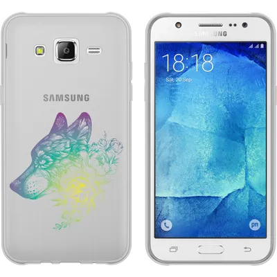 Produktbild von PhoneNatic Case kompatibel mit Samsung Galaxy J5 (2016) J510 Silikon-Hülle Floral Wolf M3-4