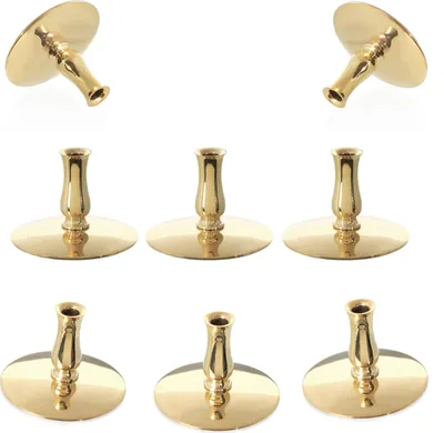 Produktbild von 8x Kerzenhalter Messing Kerzenständer Dünne Altarkerzen Bis Ø6,7mm Hochzeit 6731