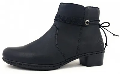 Image de Chaussures Rieker France pour femmes, bottines, modèle noir, pour un usage quotidien