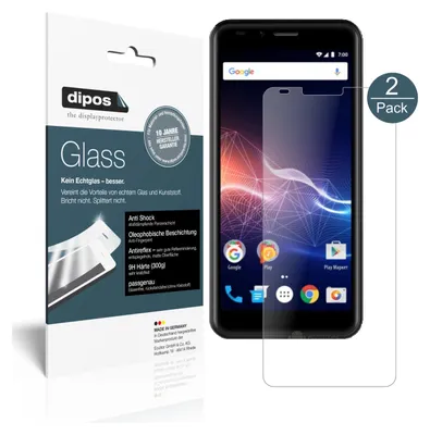 Produktbild von 2x Schutzfolie für Vertex Impress Click 3G 2018 matt - Anti-Shock 9H Folie dipos