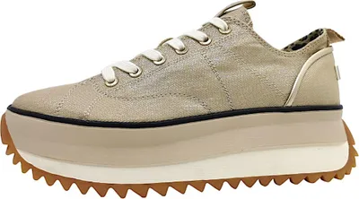 Image de Tamaris : chaussures de ville à lacets, couleur beige, style décontracté