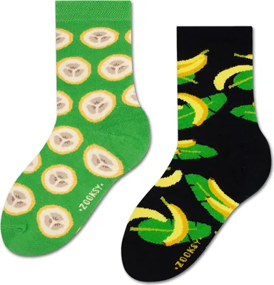 Produktbild von Kindersocken "Banane", Größe 30-35, bunte Socken mit lustigem Muster