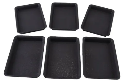 Productafbeelding van 6 Stuks Rechthoekige Plantenschotels - Plastic Druppelbakken