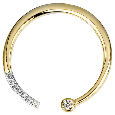 Produktbild von Anhänger rund 585 Gold Gelbgold 8 Diamanten Brillanten