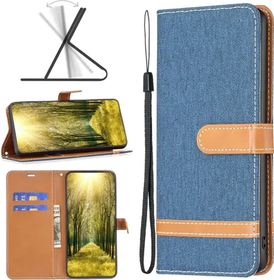 Produktbild von König Design Hülle kompatibel mit Xiaomi 12 Lite Kunstleder Handyhülle - Handy Case Dunkelblau