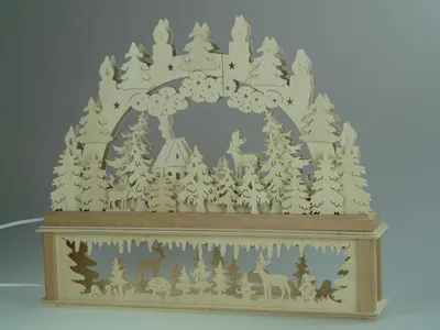 Produktbild von Original Erzgebirgischer Marken Schwibbogen Lichterbogen 50 x 43 cm K50-B_142