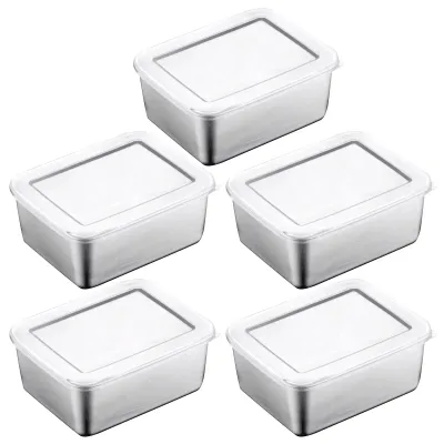 Produktbild von Edelstahl-Vorratsdosen, luftdicht, mit Deckel, stapelbar, Lunchbox für Camping, Picknicks, Schule