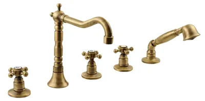 Produktbild von Sapho ANTEA 5-Loch - Wannenarmatur mit Retro-Einlauf, Bronze