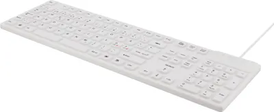 Immagine prodotto di Tastiera DELTACO in silicone, IP68, dimensioni complete, 105 tasti, bianco