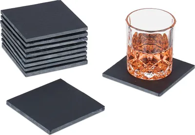 Produktbild von relaxdays bridlicové podložky sada 10 ks