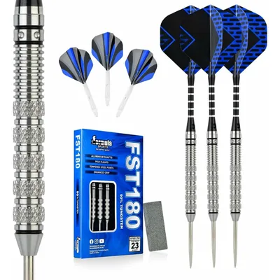 Image de Fléchettes avec pointe en métal 90% tungstène Fléchettes en acier 3 pièces Profi Steeldarts 23g