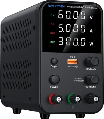 Zdjęcie produktu dla Zasilacz DC Wanptek, regulowane napięcie 30V - 62V, wyjście wysokoprądowe 5A - 10A, WPS605H 60V 5A