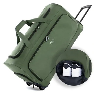 Produktbild von Große Reisetasche mit Rollen und Schuhfach, 93L