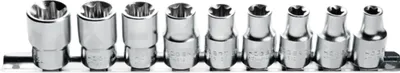 Produktbild von Högert Stecknuss Set Innensechsrund 1/2", CrV50BV30, 9 Stk.