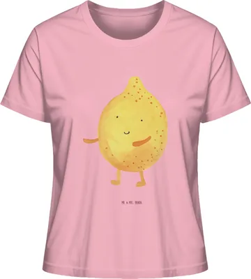 Produktbild von Mr. & Mrs. Panda Oberteil Damen Beste Freunde Zitrone Größe XL - Baumwolle Pink - Geschenk, Fehlende Keywords, Basic Shirt, Kurzarmshirt, Sommershirt, Lustige Sprüche