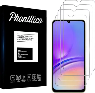 Image de Verre trempé pour Samsung Galaxy A05 [4 pièces] Protection d'écran Screen Protector Film Anti-Rayures Glas Resistant Phonillico®