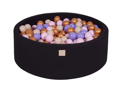 Produktbild von Runde Ballgrube 200 Bälle 90x30cm - Schwarz