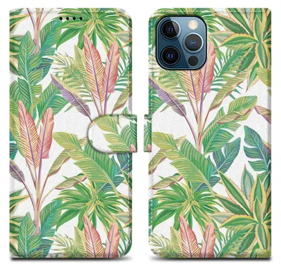 Produktbild von Cadorabo Schutzhülle für Apple iPhone 13 PRO Hülle Design Grüner Regenwald No.8 Handyhülle Schutzhülle Etui Magnetisch