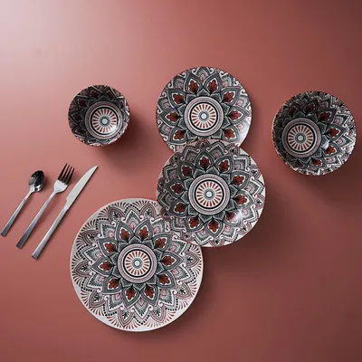 Produktbild von Orange Mandala Schale D15cm8