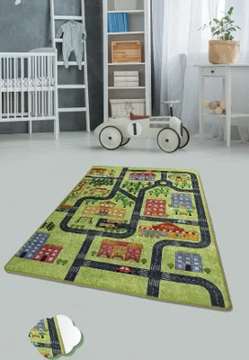 Produktbild von Conceptum Hypnose, Small- Small Town CHL, Bunt, Teppich, 140 x 190 cm, 100% Samtstoff