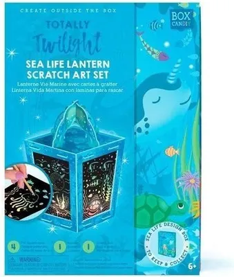 Imagen del producto de Kit creativo de rasca y revela: Lámpara de papel con motivos marinos