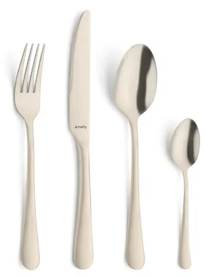 32-teilige Besteckset, Champagner, matt, 18/0 Chromstahl, 8 Personen