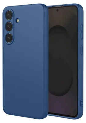 Productafbeelding van MobyDefend Hoesje - Geschikt voor Samsung Galaxy S25 FE / S26 FE  -  Matte Siliconen Backcover - Blauw