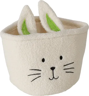 Produktbild von Korb aus Stoff, für Kleinigkeiten NIKKEL mit Hasenmotiv