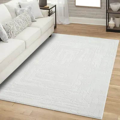 Productafbeelding van Laagpolig tapijt met geometrisch patroon, 120 x 170 cm
