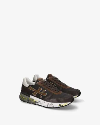 Image de Baskets homme Premiata Mick, modèle 8432, couleur marron foncé