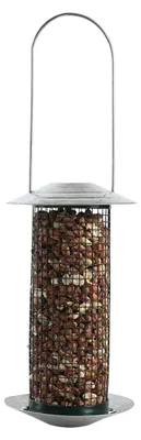 Image de Mangeoire pour noix verte - L 12,6 x l 12,6 x H 22,5 cm - Gris