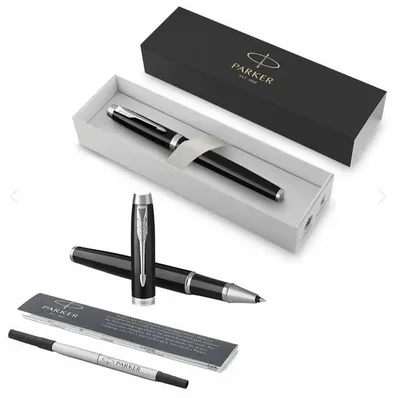 Produktbild von Parker IM Tintenroller | schwarze Lackierung mit Chromzierteilen | feine Spitze | Schwarz | Geschenkbox