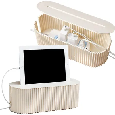 Produktbild von Kabelbox Kabel Organizer Box Kabelmanagement Kabel Verstecken Steckdosenbox,Kabel Management Box, 33x13x12cm, für Zuhause, Büro, Schreibtisch,Hotels