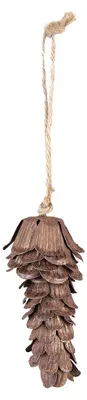 Produktbild von Clayre & Eef Anhänger Tannenzapfen 12 cm Braun Eisen