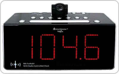 Image de Soundmaster FUR6005 Radio Horloge Noir