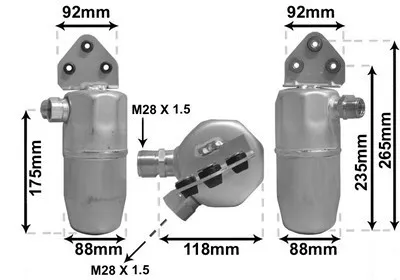 Produktbild von VAN WEZEL Klimatrockner 0300D004 für AUDI A4 Limousine (8D2, B5)