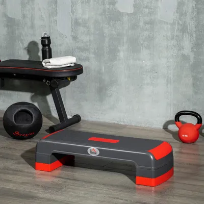 Produktbild von Aerobic-Stepper Höhenverstellbares Steppbrett, Fitness Heimtrainer Mit 3 Stufen (10/15/20 Cm), Indoor & Outdoor, Bis 150 Kg