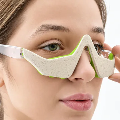 Imagen del producto de GESS Kuper Gafas de Microcorriente para Contorno de Ojos - Masajeador de Ojos Eléctrico Manos Libres, 3 Niveles, Recargable USB