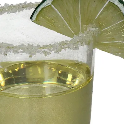 Produktbild von Christbaumschmuck Glas 10,5cm Tequila Shot mit Salzrand Figur Gelb