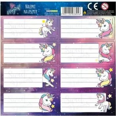 Image de Autocollant de carnet de notes licorne Derform