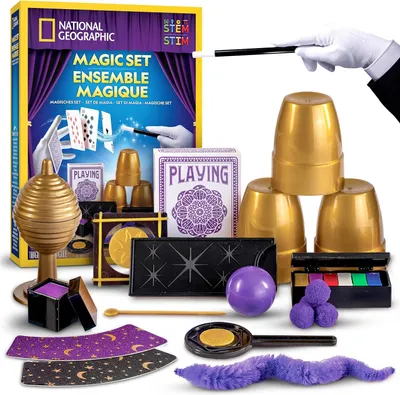 Imagen del producto de Kit mágico para niños: 45 trucos de magia con tutoriales en video de un mago profesional. Juguete educativo