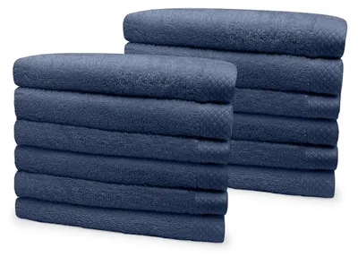 Produktbild von Eleganzzz Frottee-Handtuch 50x100cm – Blau – 50x100 – 100% Baumwolle – saugstark