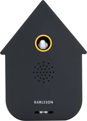 Obrázek produktu pro Nástěnné hodiny s kukačkou Moderní kukačka Karlsson KA6095BK, 12cm