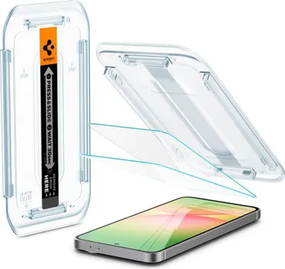 Produktbild von Spigen Glas.TR EZ Fit 2er-Pack gehärtetes Glas für Galaxy A56 5G / S24 FE, klar