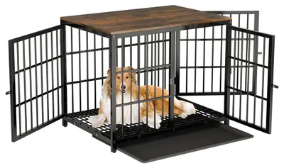 Immagine prodotto di Trasportino per cani, design espandibile, accesso facile, nero, taglia L
